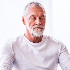 older man meditation with Darren Main